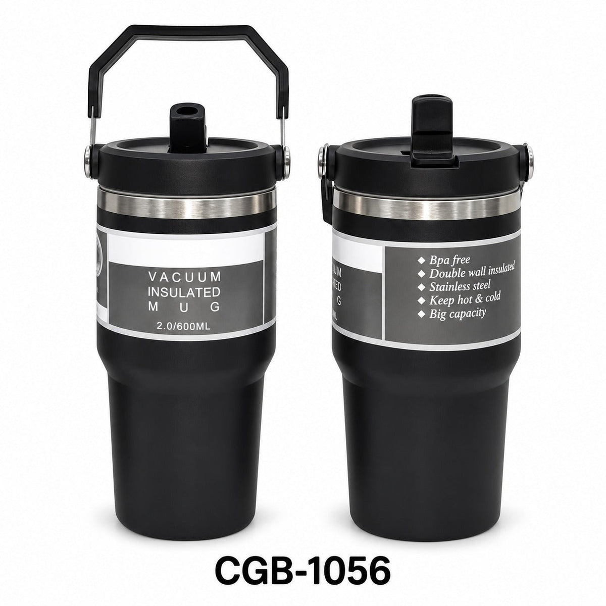 Insulated Travel Mug with Carry Handle