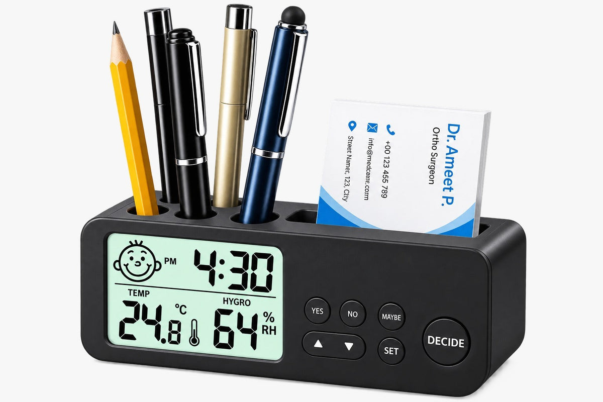 Digital Desk Organizer w/ Clock