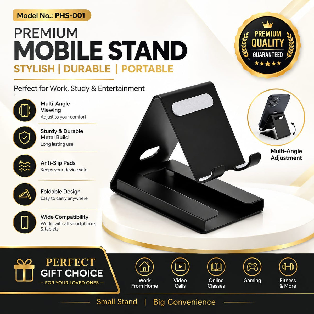 Metal Desk Organizer & Stand